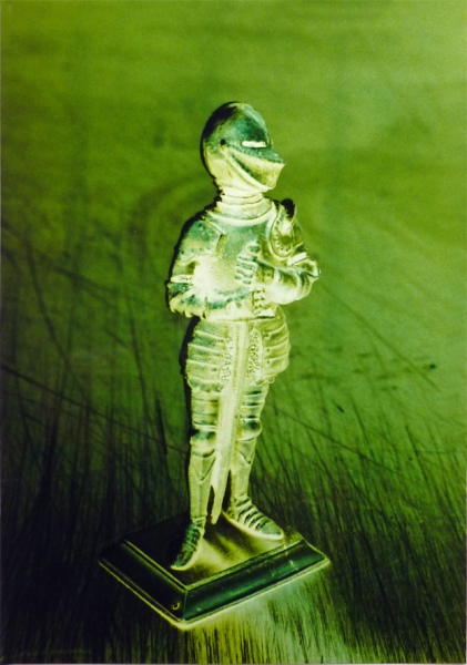 Knight in shiny armor. Photo on alucobond in perspex,150 x 100 cm.1995.